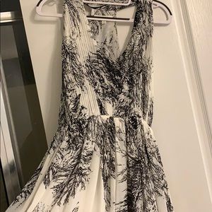 Black and White Razor Back Maxi Dress